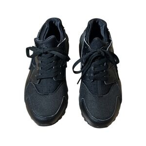 Nike Air Huarache Run Triple Black Sneakers 654275-016 Mens 5 Women 6.5 Kid
6.5Y